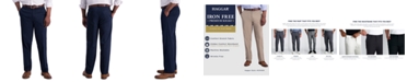 Haggar Men’s Iron Free Premium Khaki Classic-Fit Flat-Front Pant